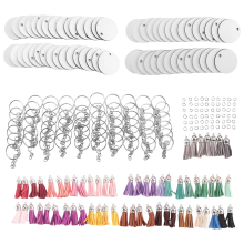 240-teiliges Sublimationsrohlings-Schlüsselanhänger-Set, Wärmeübertragungs-Schlüsselanhänger
