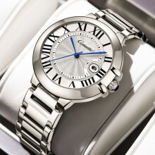 (A68 Silver Steel White Surface [Mechanical Imitation]) Men's watch, fully automatic waterproof fashionable business imitation mechanical watch