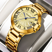 (A68 gold steel with gold surface [Mechanical Imitation]) Men's watch, fully automatic waterproof fashionable business imitation mechanical watch