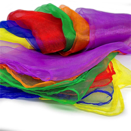 24 pezzi di sciarpe da giocoleria per bambini - sciarpe ritmiche per il movimento dei bambini 2