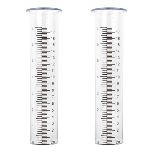 2 tubi di ricambio per pluviometro in plastica