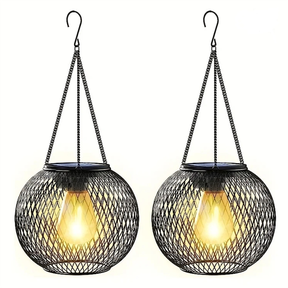 2Pcs Outdoor Solar Lanterns Hanging Solar S Decorative Led Light