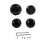 4 Pcs Craft Carving Front & Rear Axle Nut Caps for 2