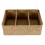 3-Section Wicker Baskets for Shelves, Seagrass Storage Baskets Large 1