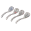 4 Pieces Asian Retro Chinese Ceramic Rice Spoons Curved Handle 3