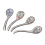 4 Pieces Asian Retro Chinese Ceramic Rice Spoons Curved Handle 4