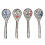 4 Pieces Asian Retro Chinese Ceramic Rice Spoons Curved Handle 2