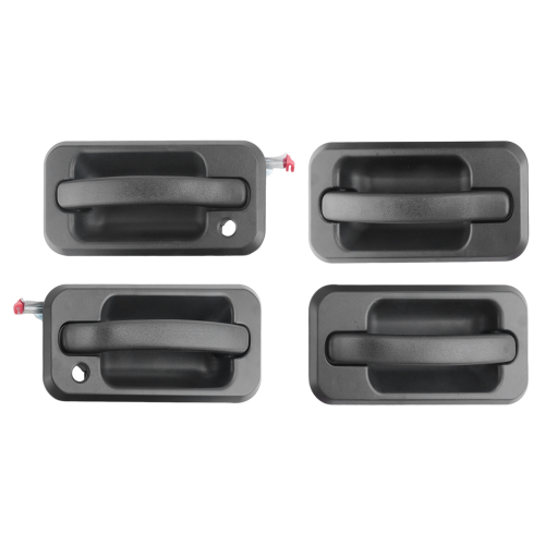 4Pcs Exterior Outside Door Handle Set for 2003-2009 H2 Black 1