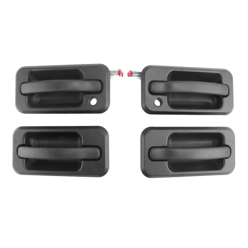 4Pcs Exterior Outside Door Handle Set for 2003-2009 H2 Black