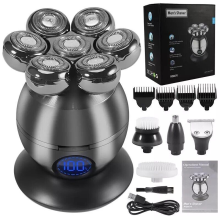 7D Electric Shaver 7 Head Razor Bald Beard Hair Skull Trimmer Mens
