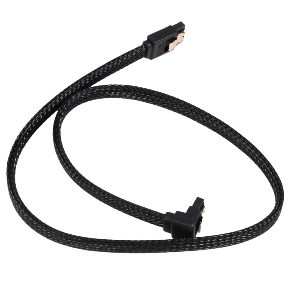 50Cm 3.0Iii Sata3 7Pin 6Gb/S Data Cord With Nylon Sleeved(Black) Black 4853541294560