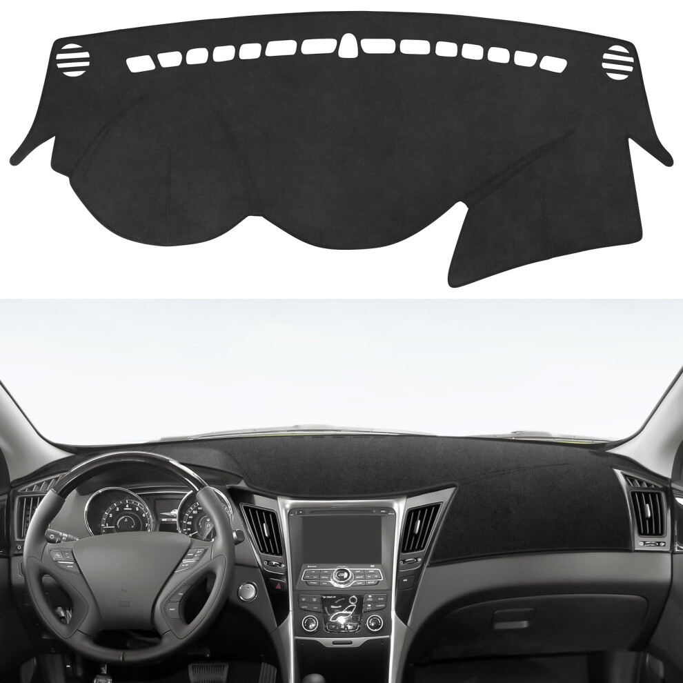 Dash Cover For Hyundai Sonata 2014 2013 2012 2011 Accessories Flannel Dashboard Cover Dash Mat Center Console Cover Sunshield Protector Pad 477169086730