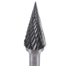 Wolframkarbid-Frässtift, spitze Kegelform, doppelt geschnitten, rotierende Frässtifte, Feile