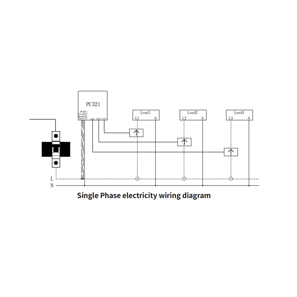 Tuya Single 3 Phase Wifi Energy Kwh Meter 120A Current Transformer 4851455576468