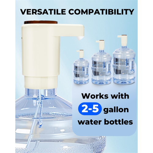 Water Dispenser, Portable Electric Water Bottle Pump with Timer 1