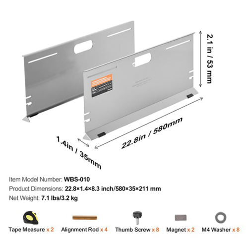Wheel Alignment Tool Alignment Tool Toe Plates with 2 Measuring Tapes 2