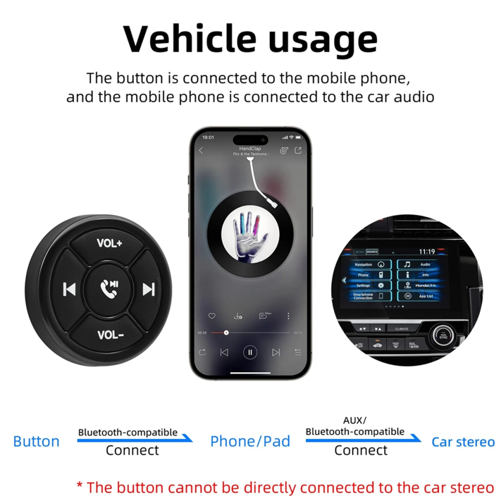 Wireless Bluetooths Remote Controller Media Button Mp3 Music Player 4851455594172