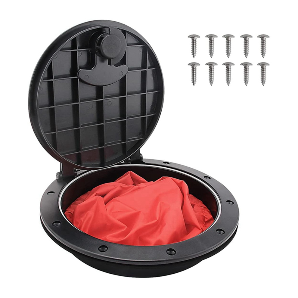 Bez Marki 6Inch Deck Plate Kit Kayak Deck Hatch For Boat Fishing Rigging Black