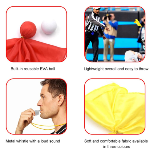 6 pezzi bandiere per arbitri di calcio, bandiere rosse e gialle 1