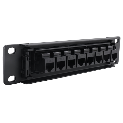 8 Port Straight-Through CAT6 Patch Panel RJ45 Network Cable Adapter 2
