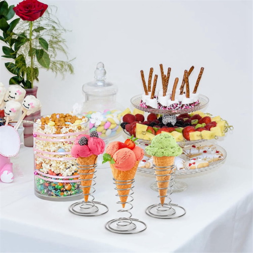 8er-Pack Eiswaffelhalter, Pizzawaffelhalter aus Edelstahl 2