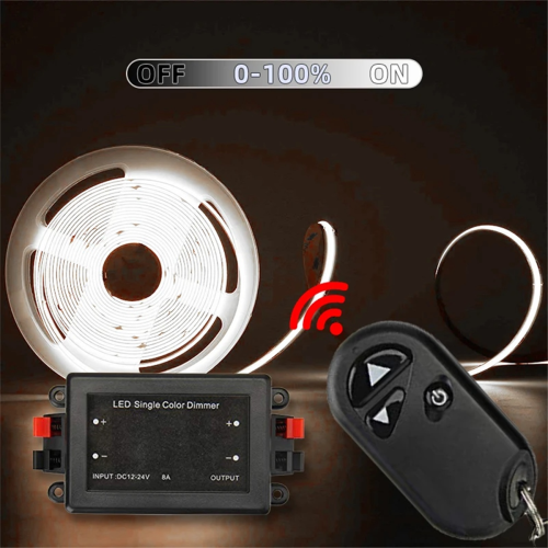 8A 12V 24V DC Single Color LED Strip Light Dimmer 1-Channel 1