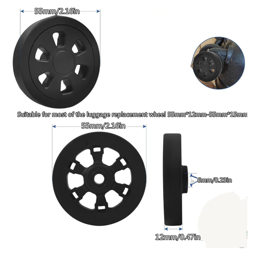 8pc Luggage Wheels Replacement,Mute Caster Replacement for Luggage A 2
