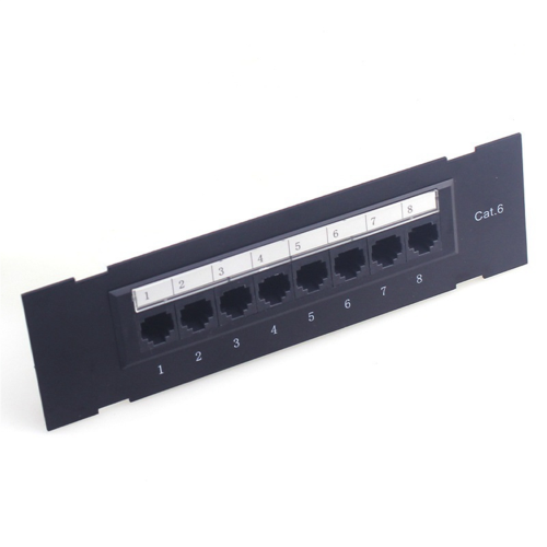 8Port Patch Panel for Cat. 6 Versatile Data Center Plastic Wall Mount 1
