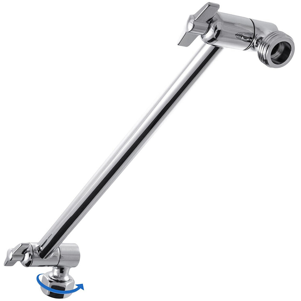 Adjustable Shower Arm Extension By, With Chrome Finish 11 Inch 4853541220163