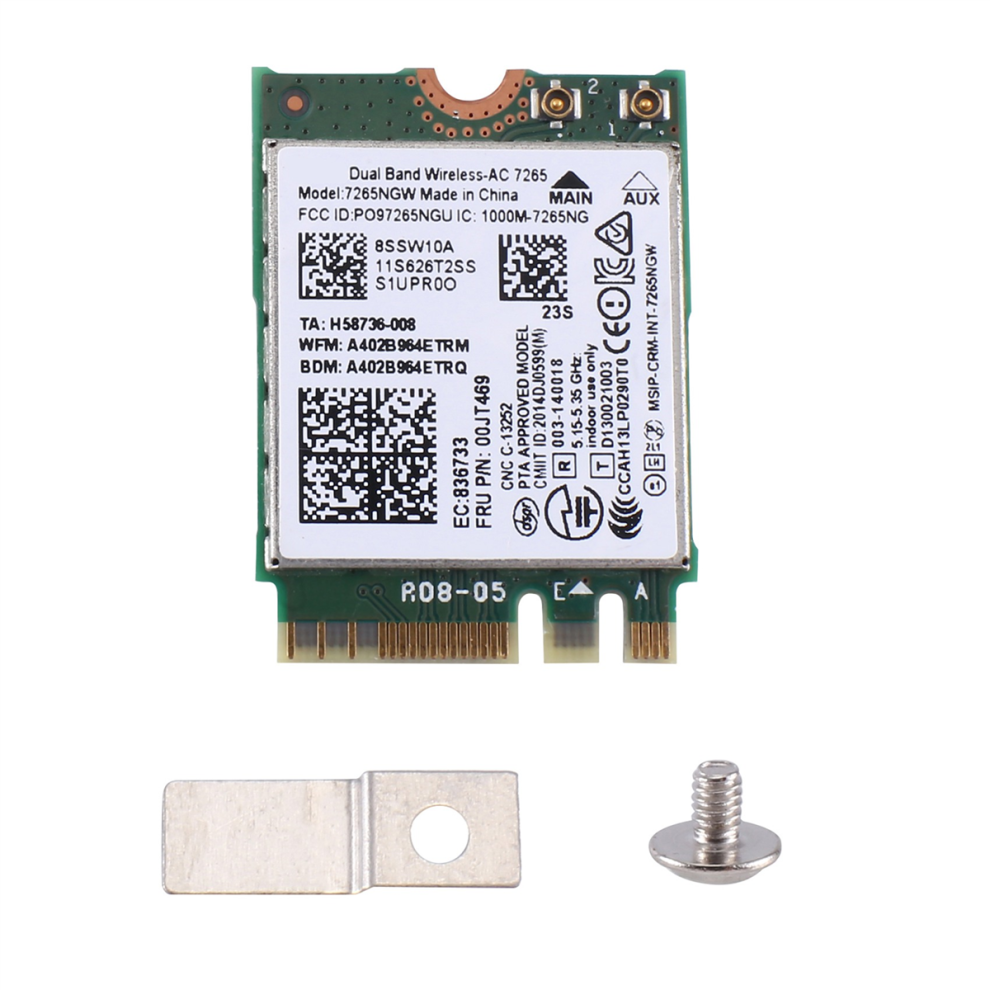 Ac7265 7265Ngw Wifi Card Fru00jt469 802.11Ac Ngff Bt4.0 4853541218733