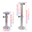 Adjustable Table Pedestal Detachable Table Base Stand Silver White 5