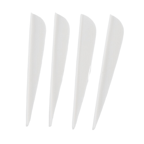 Arrows Vanes 4 Inch Plastic Fletching 50 Pack(White)