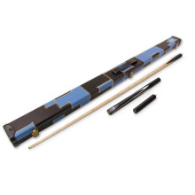 Striker 3/4 Jointed Snooker Pool Cue Set + Black and Blue Patch Case