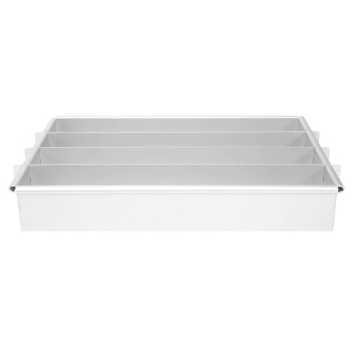 Battenberg Cake Pan, Commercial Weight Anodised Aluminium, Silver A 2