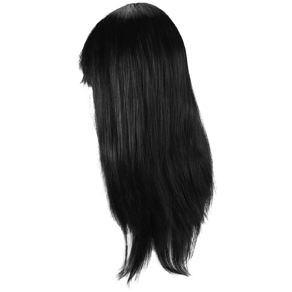 Bez Marki Unisex Black Stylish Women Long Straight Wigs Dress Cosplay Costume Party Wig