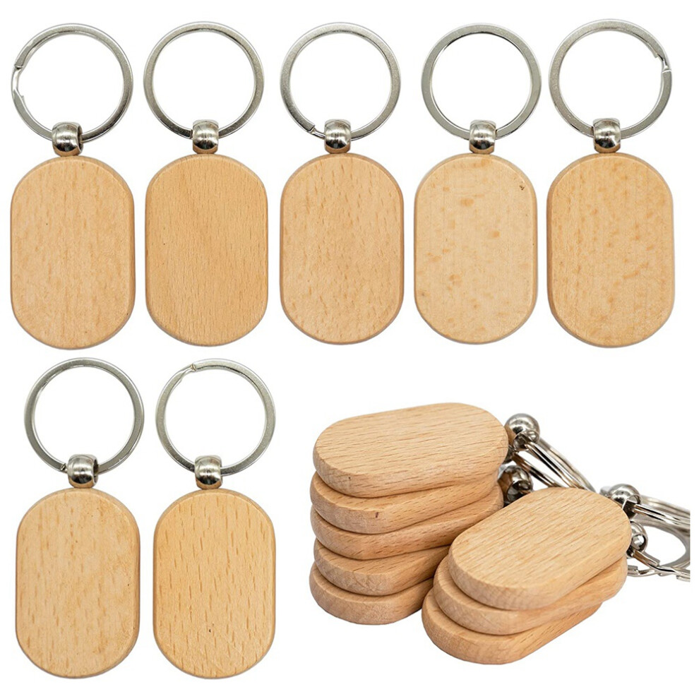 Blank Wooden Key Tag Diy Keychains Key Wood Engraving Blanks 20 Pack 4853541234269