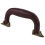 Brown Leather Box Luggage Toolbox Trolley Case Handle 4