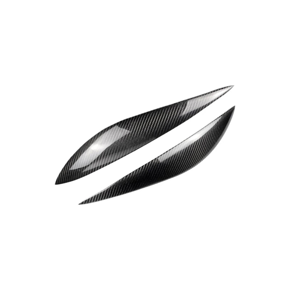 Headlight Eyebrow Trim Fit For Mercedes Benz W204 C Class 20082011 Carbon Fiber 477169088628