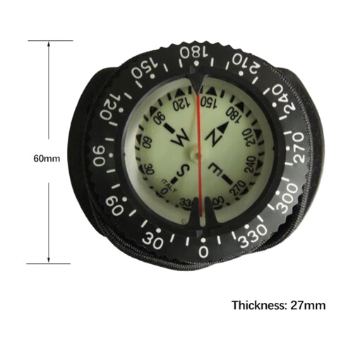 Bungee Compass Scuba Diving Compass Underwater 100M Diving with Cord 1