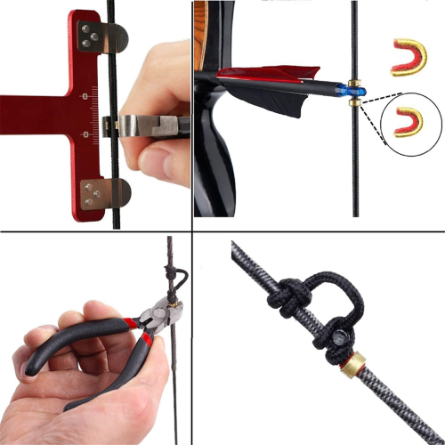 Bow String Nocking Points Set, Black 2