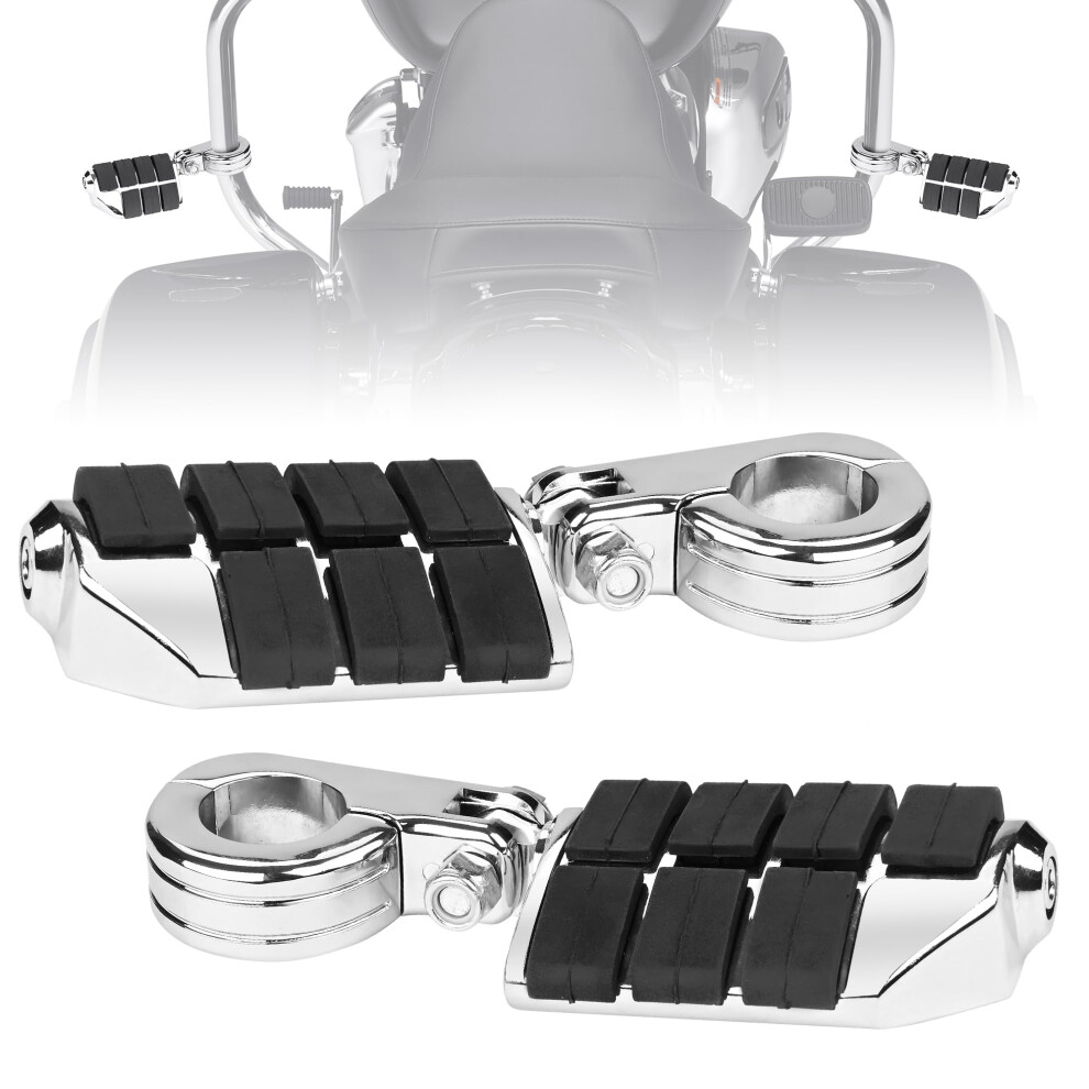 1 1/4 Crash Bar Highway Peg 1.25 Inch Engine Guard Aluminum Footpegs Foot Rest Clamp Mount 477169089007
