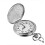 Orologio da tasca da uomo classico e vintage, regalo di Natale (argento) 4