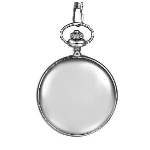 Orologio da tasca da uomo classico e vintage, regalo di Natale (argento) 1