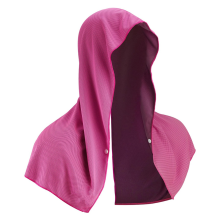 Asciugamano rinfrescante con cappuccio, asciugamani rinfrescanti per collo e viso, rosa rossa