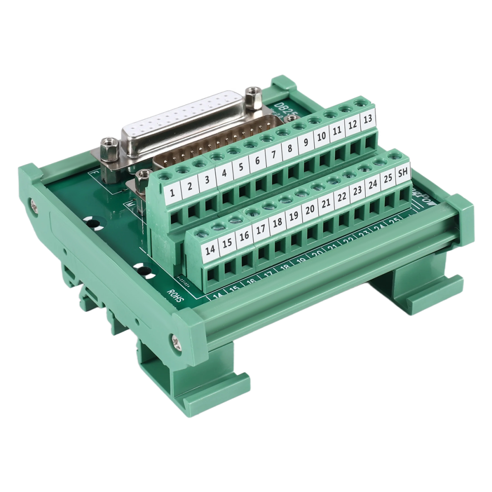 Db25 Din Rail Interface Module Male/Female Connector Breakout Board 4853541268134