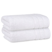 (WHITE) Jumbo Bath Towels 2 Pack 100% Egyptian Cotton Super Soft Bath Sheets (70x140cm) Highly Absorbent Towel Set 500-GSM