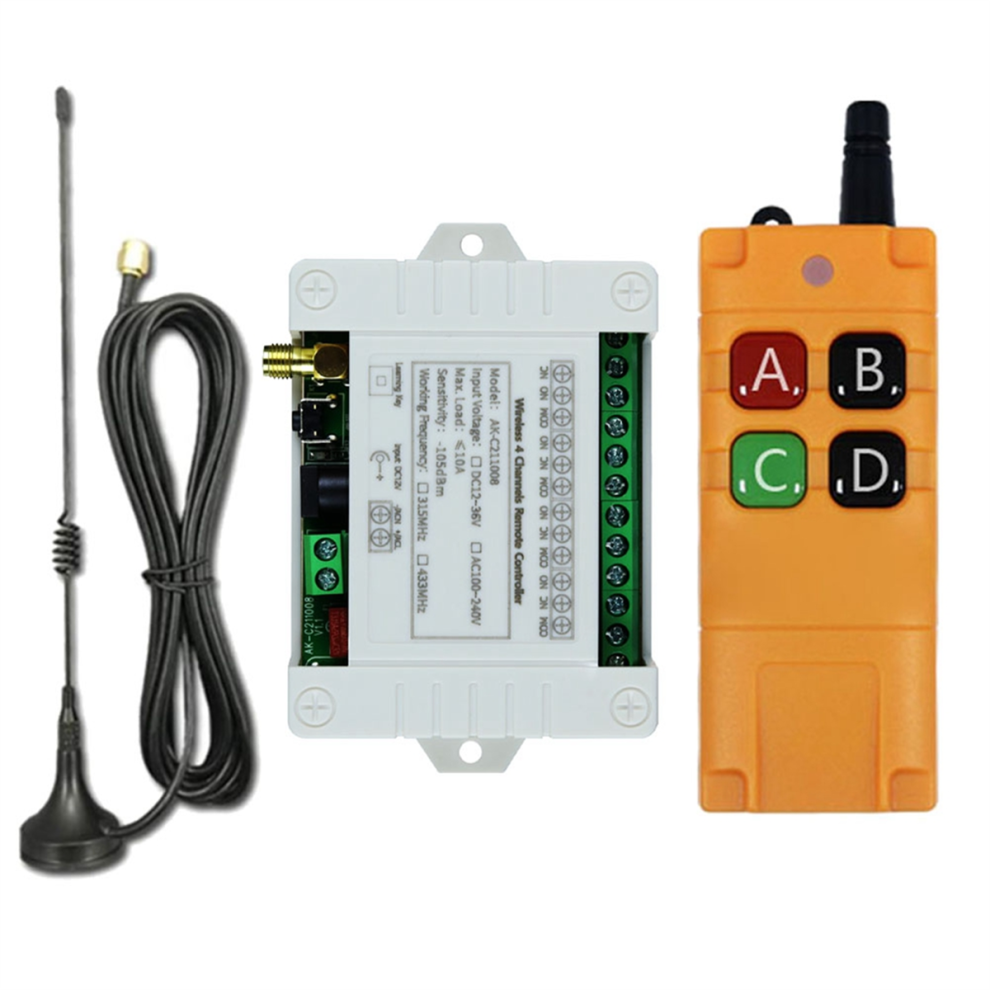 Dc12-36V 4Ch Wireless Remote Control Switch Receiver 4853541269223