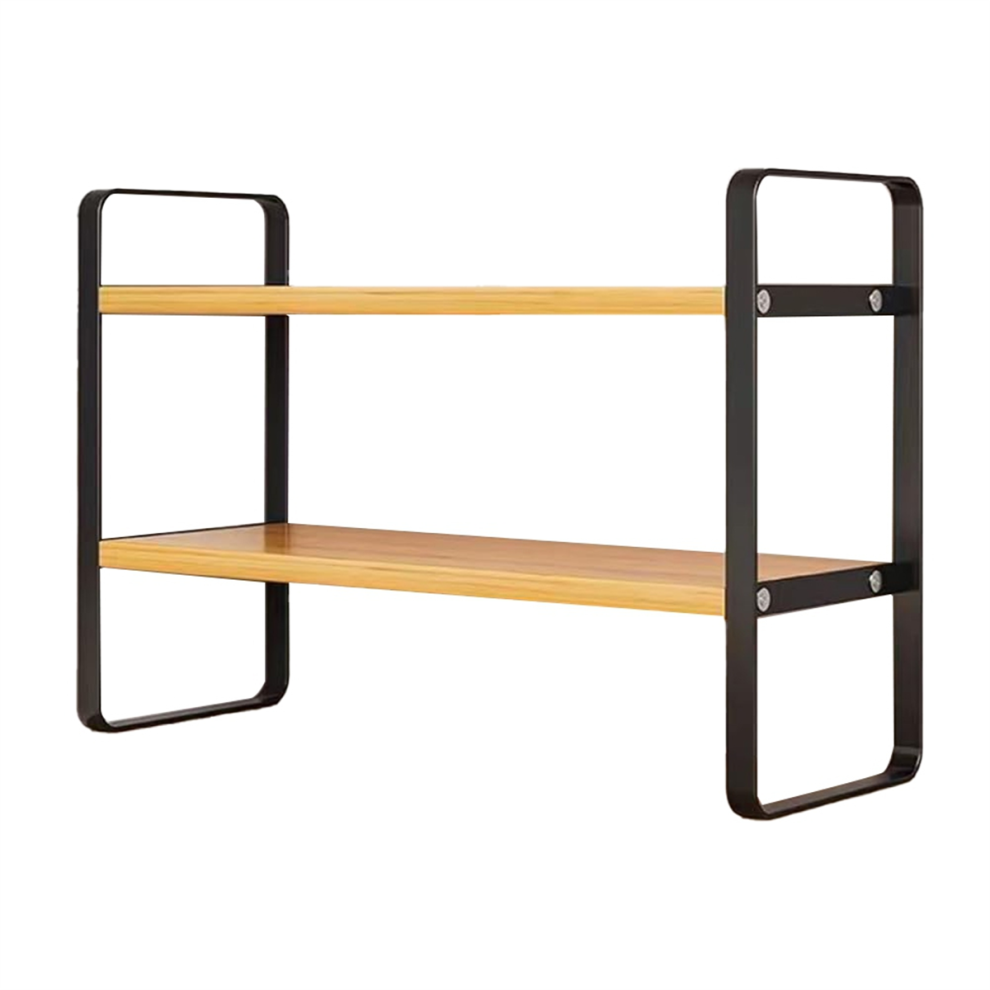 Desktop Organizer Shelf 2Tier Wood Office Desk Storage Rack B-image-OPC-PHZ8PSS-NEW