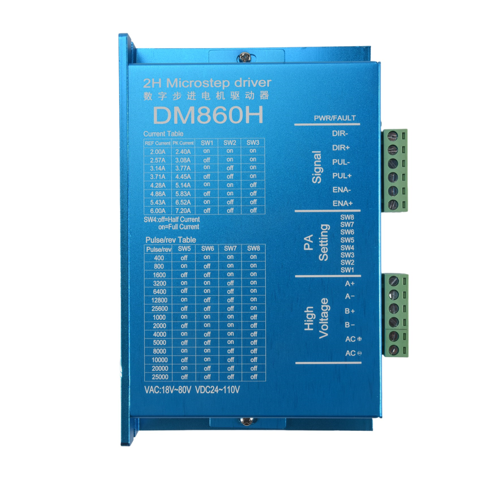 Dm860h Digital 57 / 86 Stepper Motor Driver With Fan 2-Phase 4853541273190