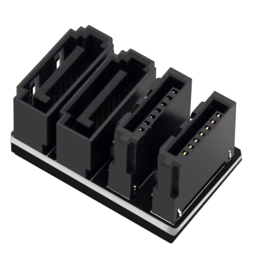 Double 7Pin Female To Double 7Pin Male 180 Degree Angled Adapter 4853541274135